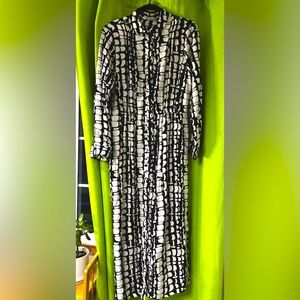 Zara LONG PRINT DRESS - Shirtdress